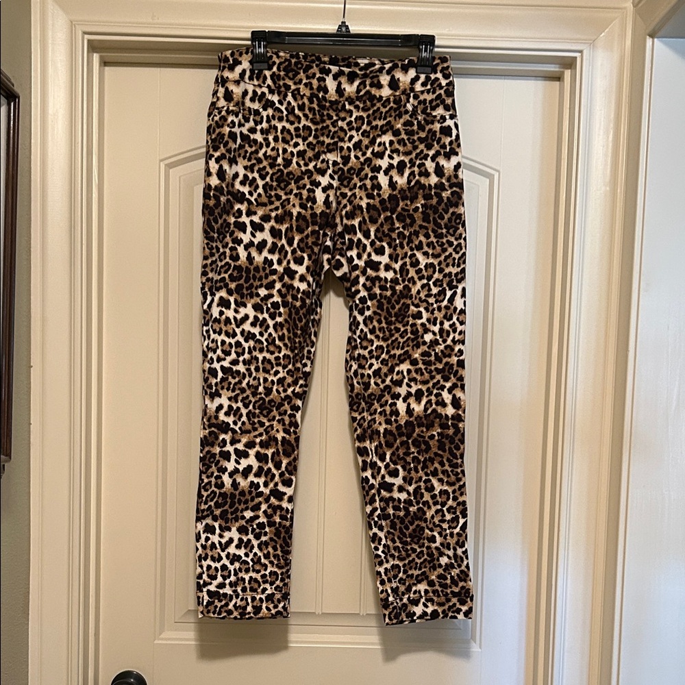 Slim-Station by Multiples Leopard Print Women's Pants Size 12 sku#73